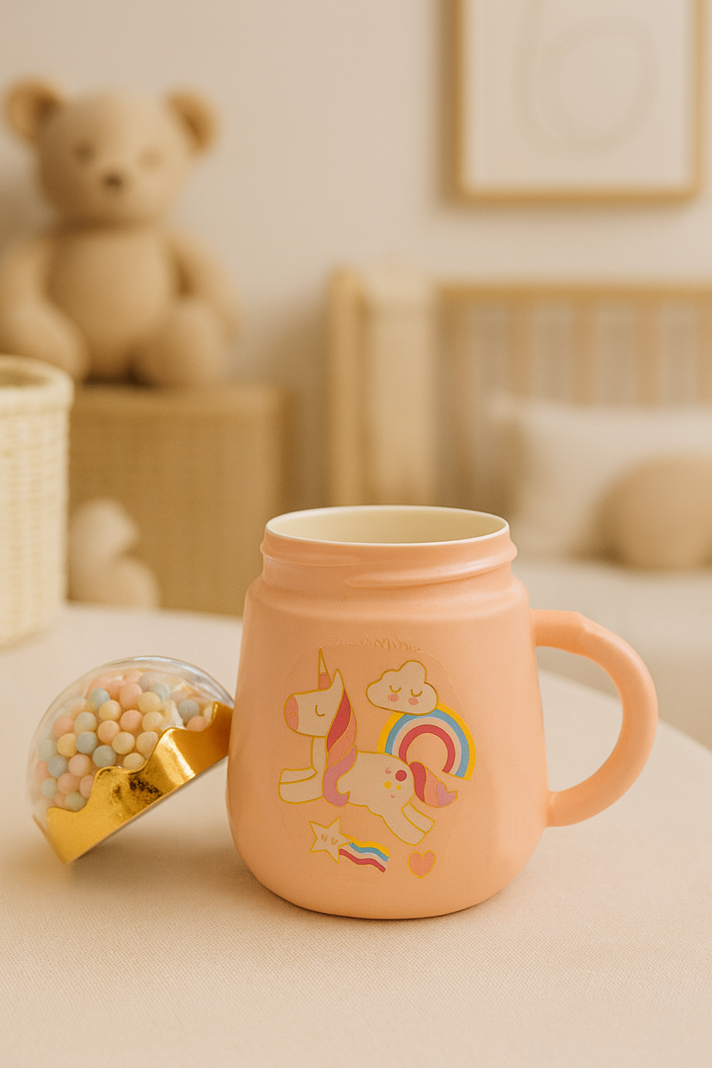 Izzhaar Magical Unicorn Candy Mug – Pastel Dome Edition