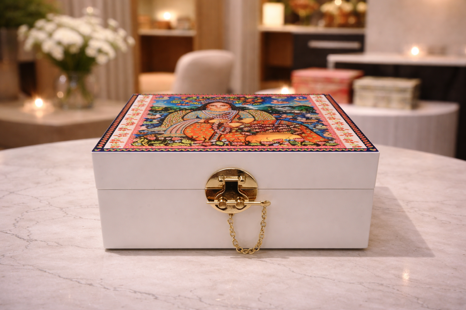 Izzhaar Traditional Indian Art Wedding Invitation Box