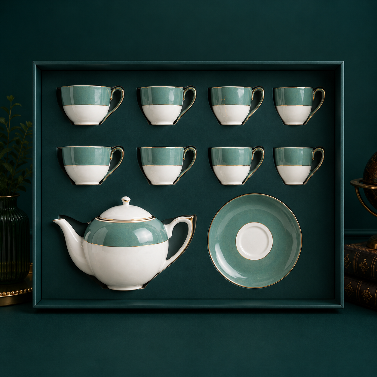 Izzhaar Emerald Tea Set.