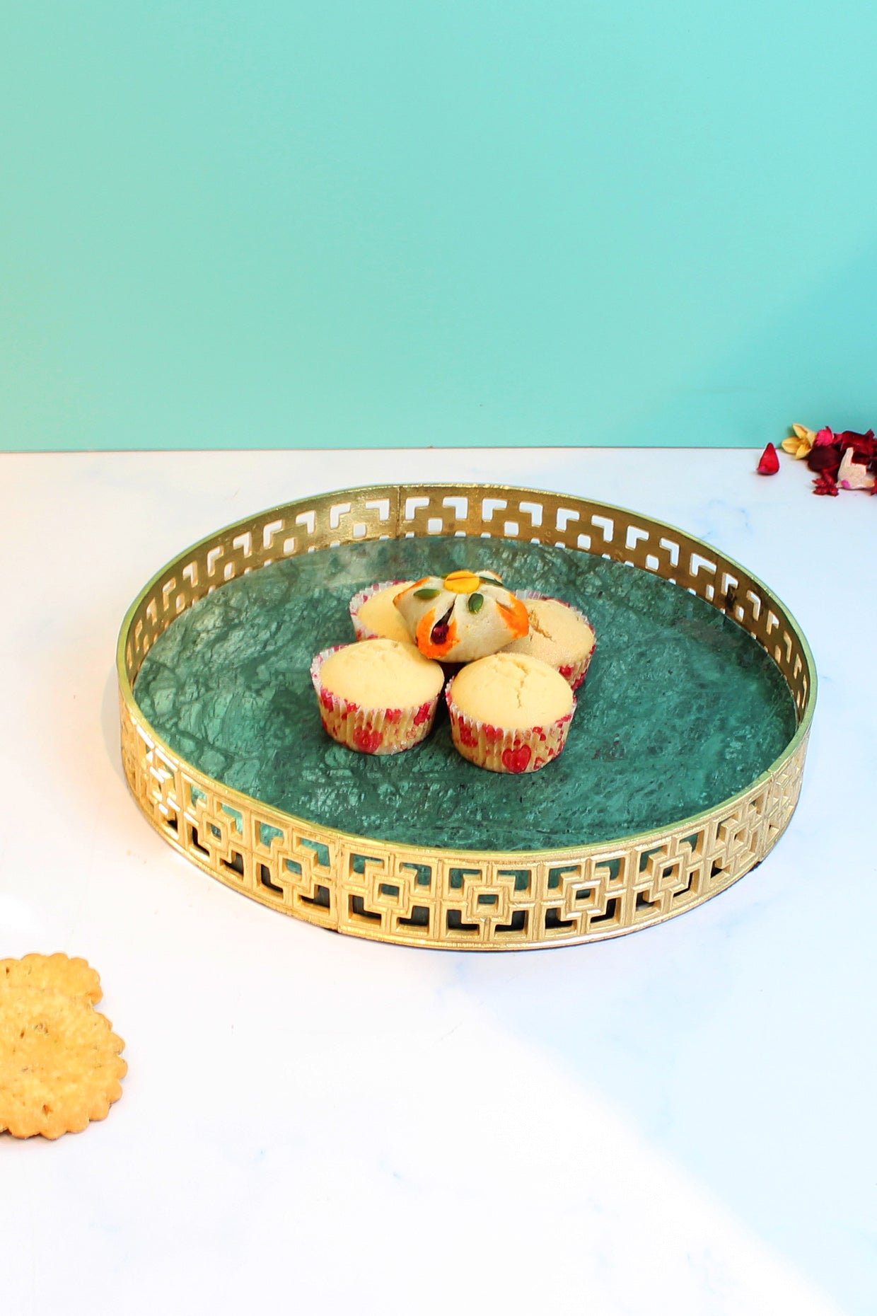 Green Garnet Marble Serving Tray