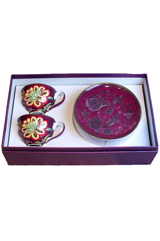 Ceramic Summer Haze Purple Cup & Saucer set