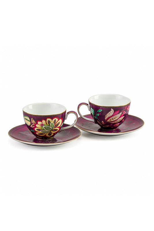 Ceramic Summer Haze Purple Cup & Saucer set