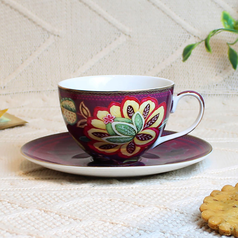 Ceramic Summer Haze Purple Cup & Saucer set