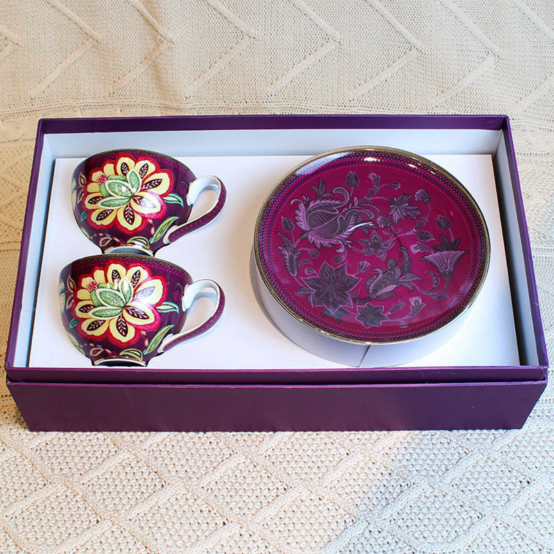 Ceramic Summer Haze Purple Cup & Saucer set