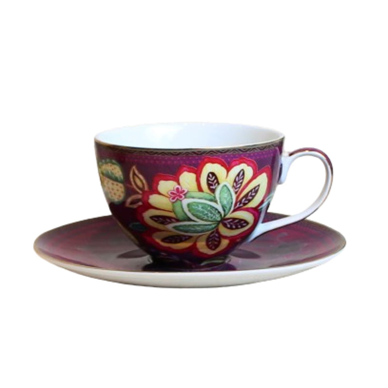 Ceramic Summer Haze Purple Cup & Saucer set