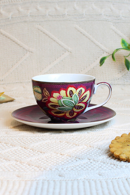 Ceramic Summer Haze Purple Cup & Saucer set