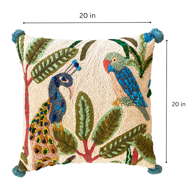 Primal Instincts Peacock & Macau Cushion Cover Set