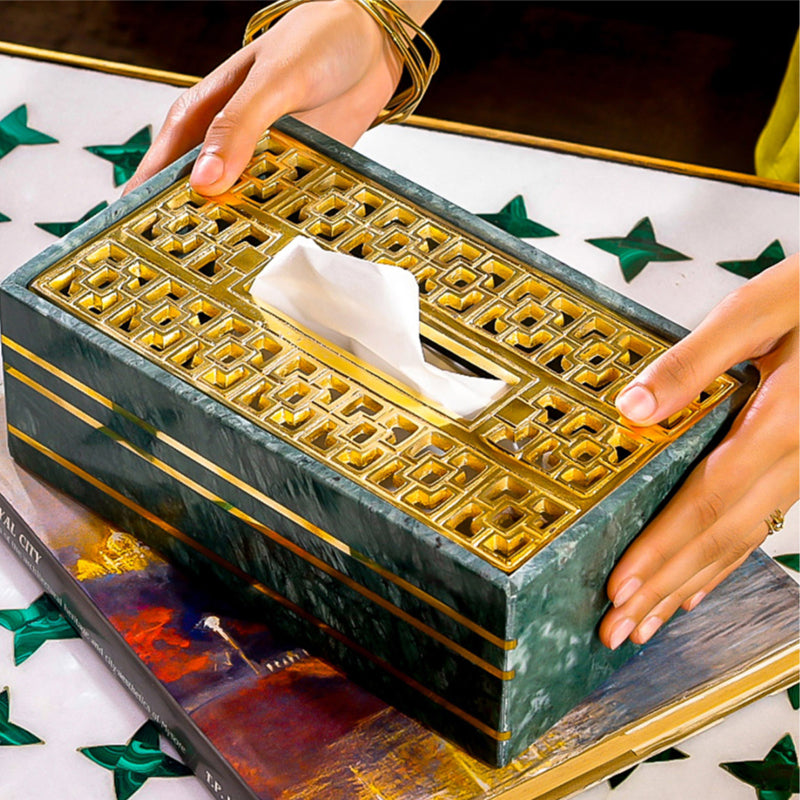 Green Garnet Tissue Box