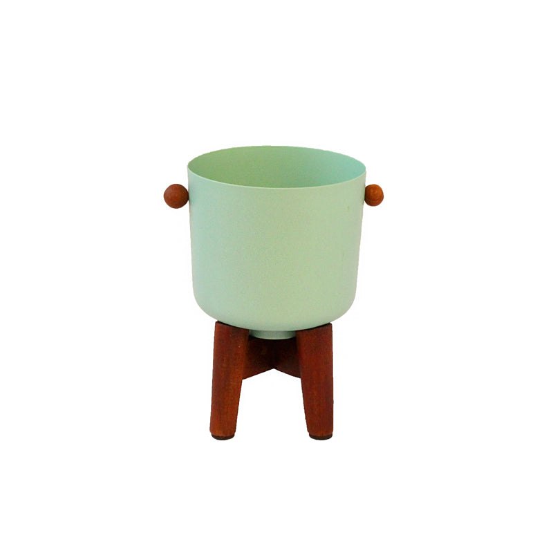 Zinn Vistosa Pot with Wooden Stand