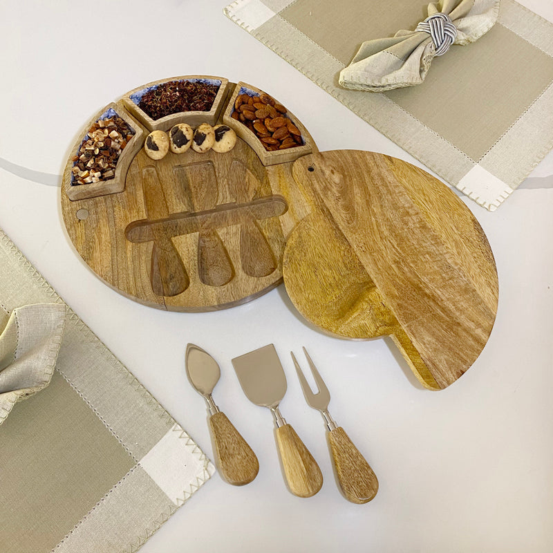 Timber Tales Exotic Cheese Platter Set