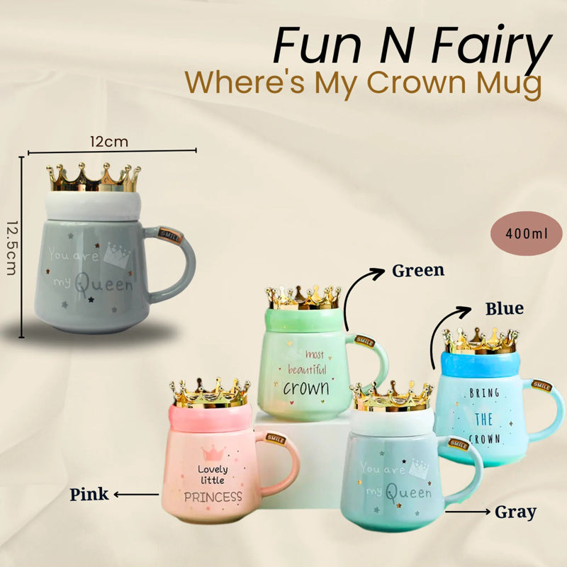 Where'S My Crown Mug Set of 4