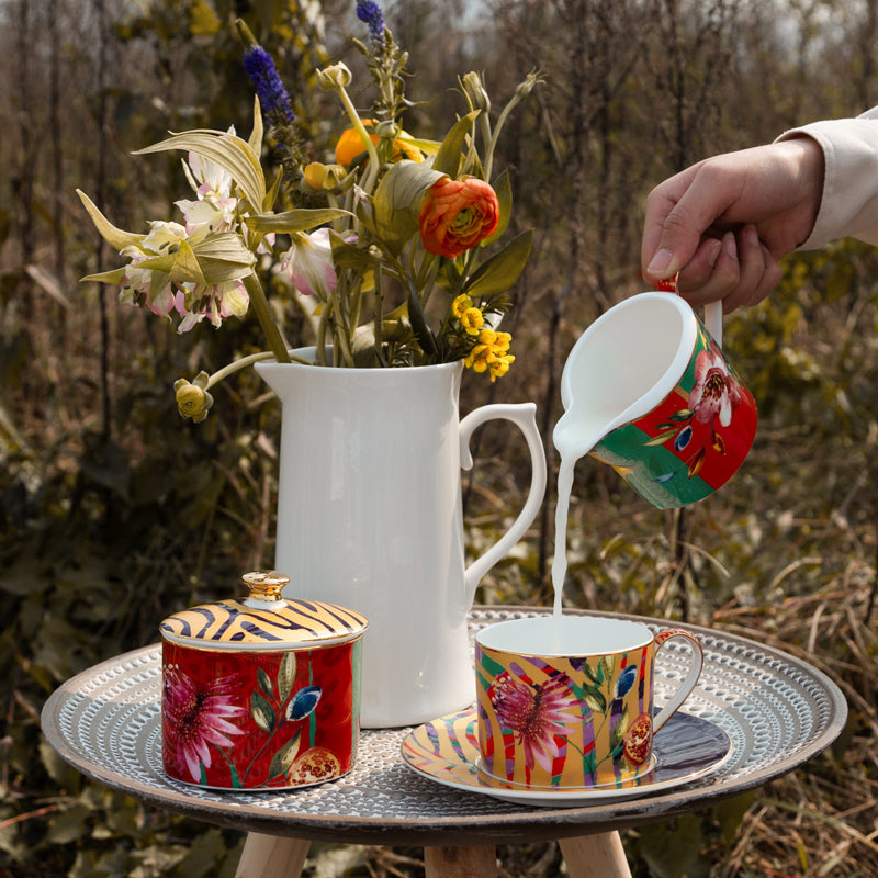 Summer Rose Sugar Pot & Creamer