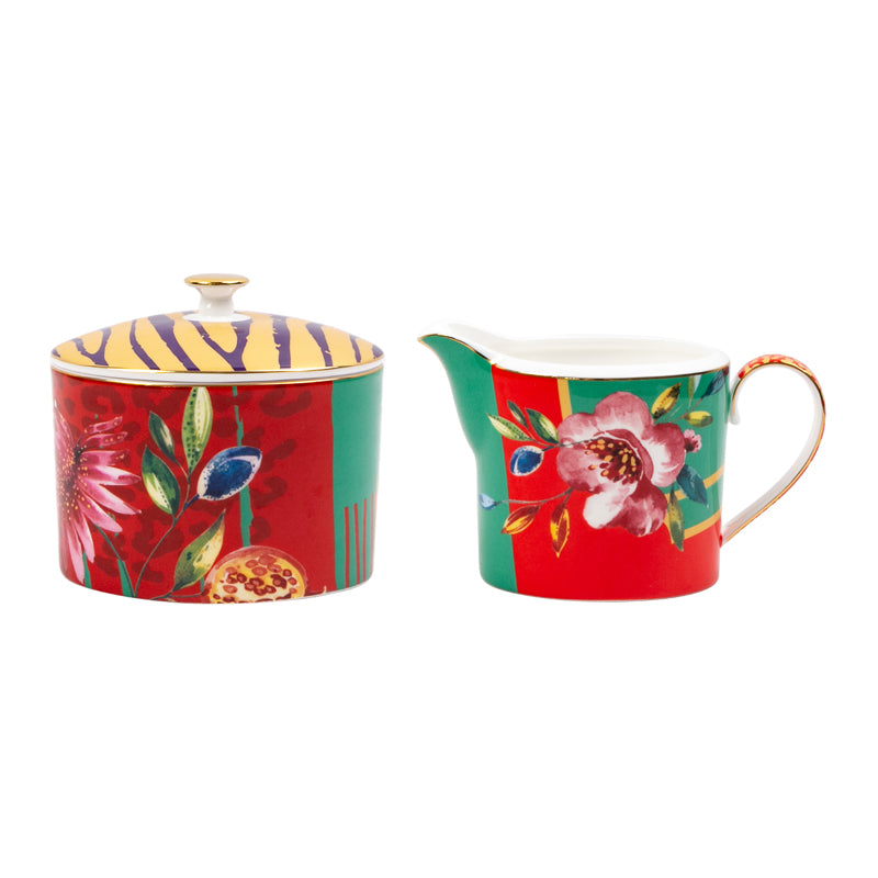 Summer Rose Sugar Pot & Creamer