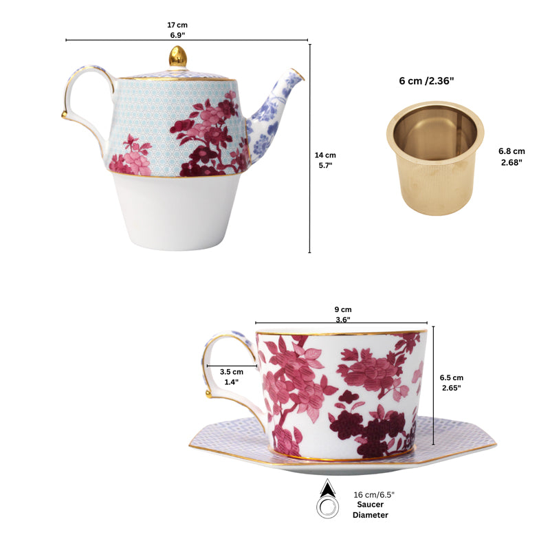 Floral Infuser Teapot set