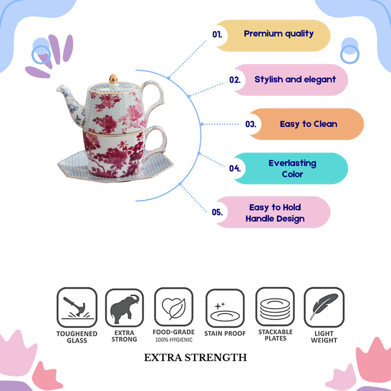 Floral Infuser Teapot set