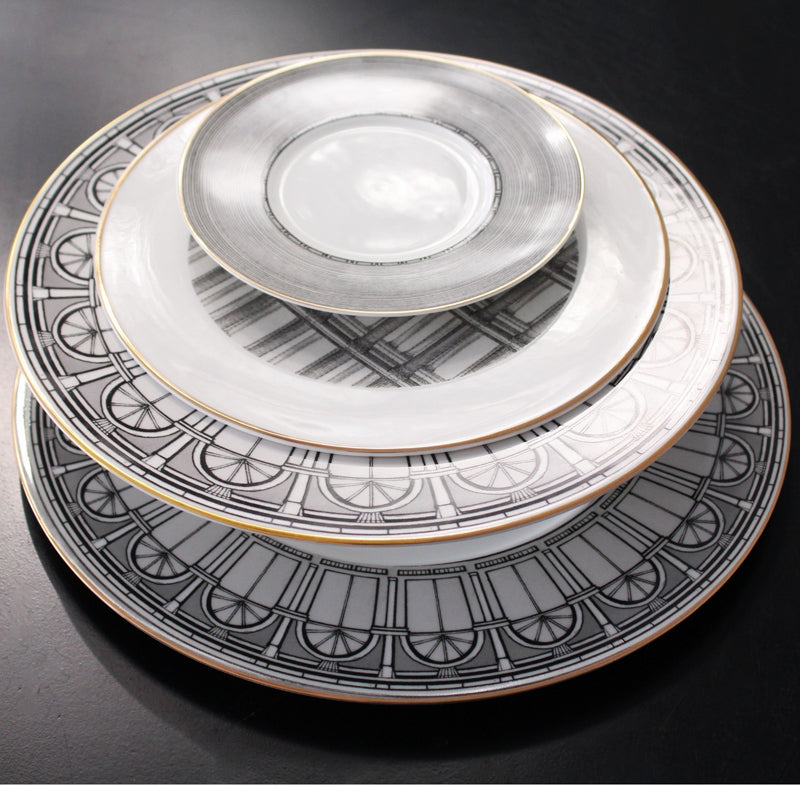 Roman Fine Bone China  Pasta Plate Set Of 2