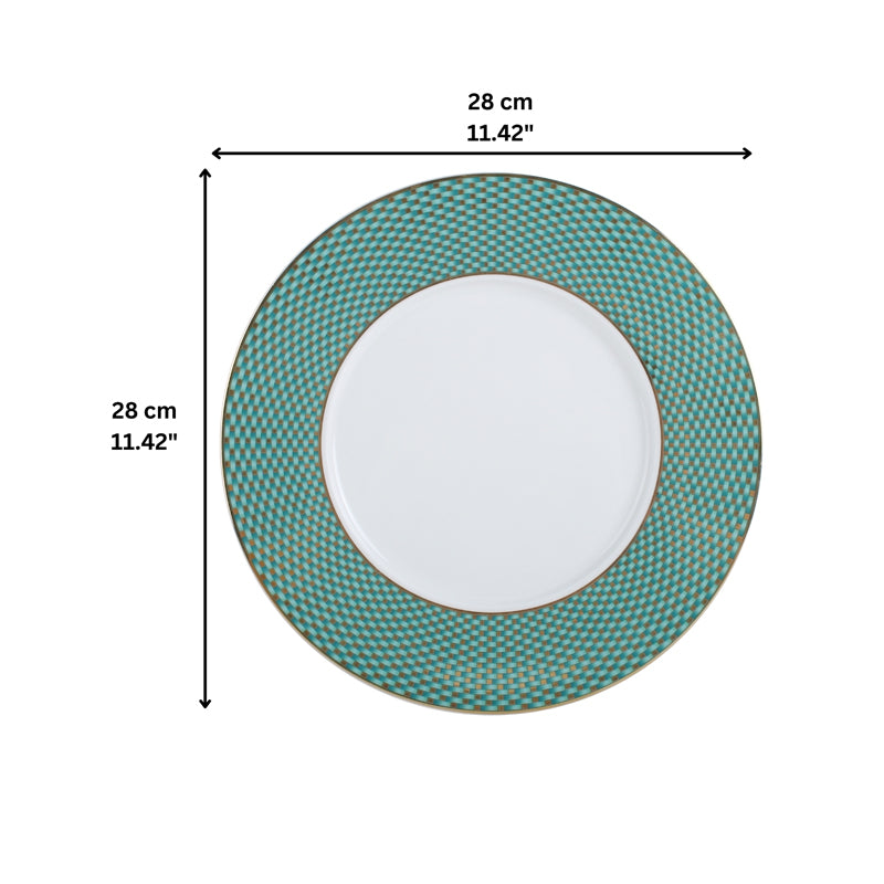 11 Inch Weaving Green Dinner Plate Set Of 2