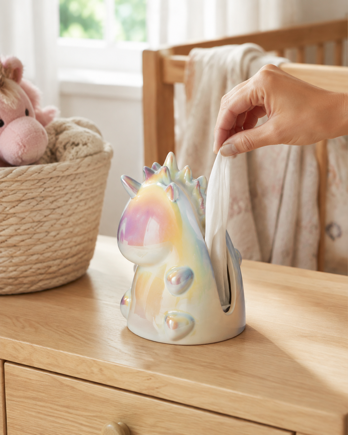 Izzhaar Magical Unicorn Ceramic Tissue Box Holder