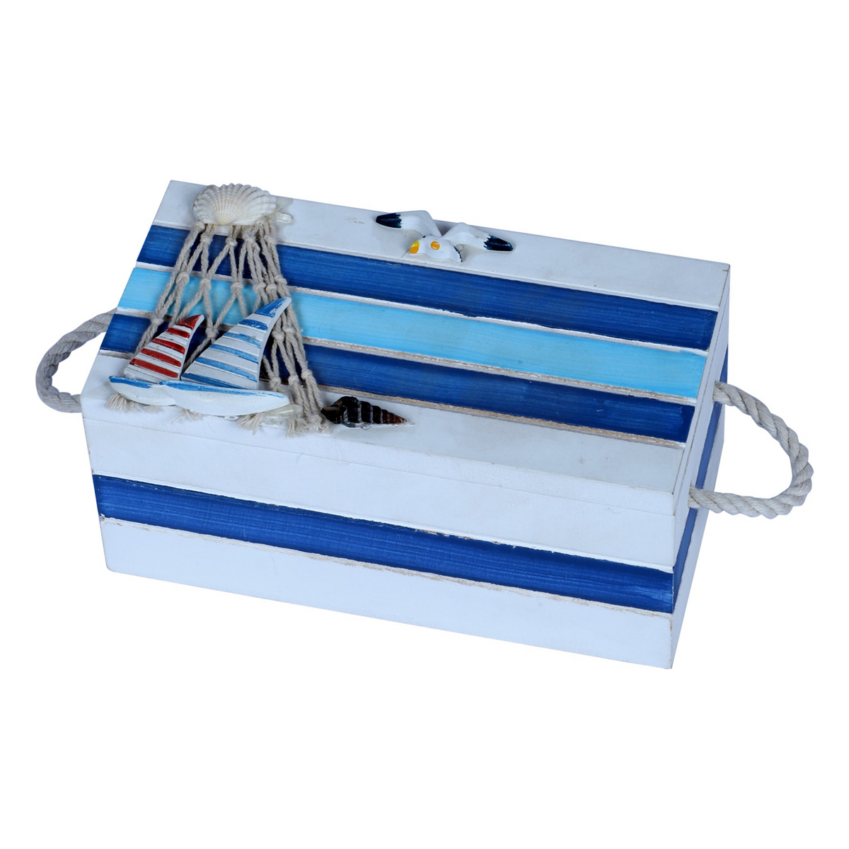 Izzhaar Ocean Breeze Wooden Chest Set of 3
