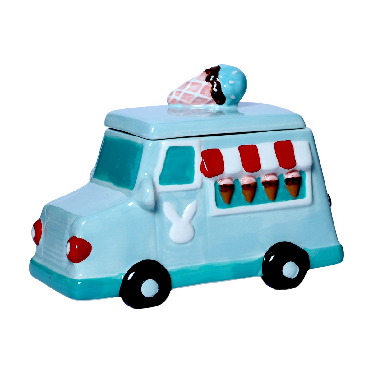 Izzhaar Ice Cream Truck Ceramic Cookie Jar
