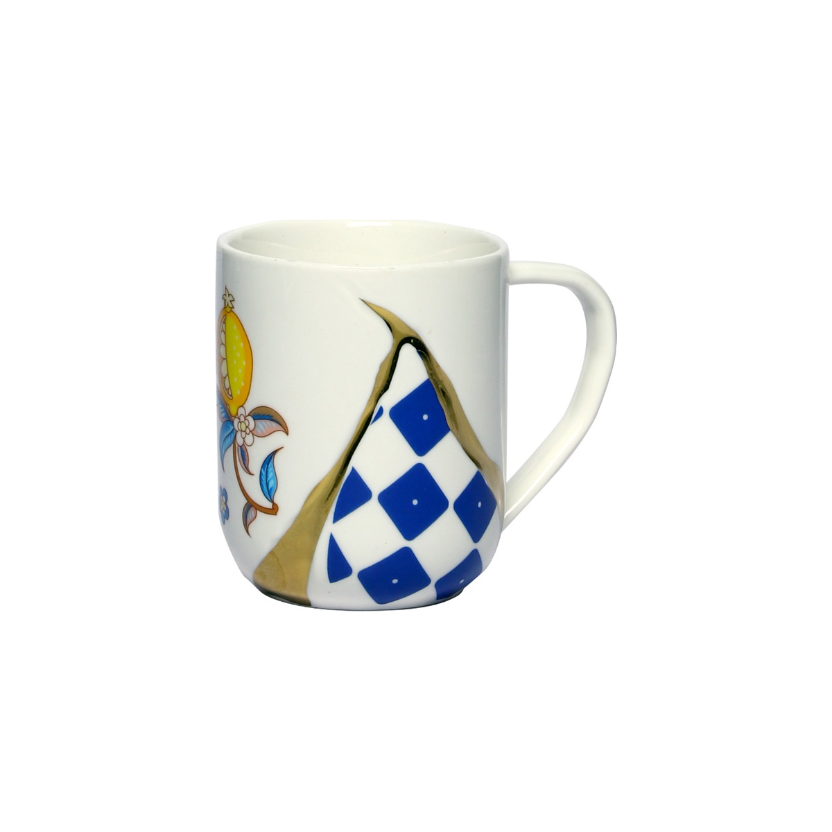 Izzhaar Blue Floral Elegance Ceramic Mug Set of 6
