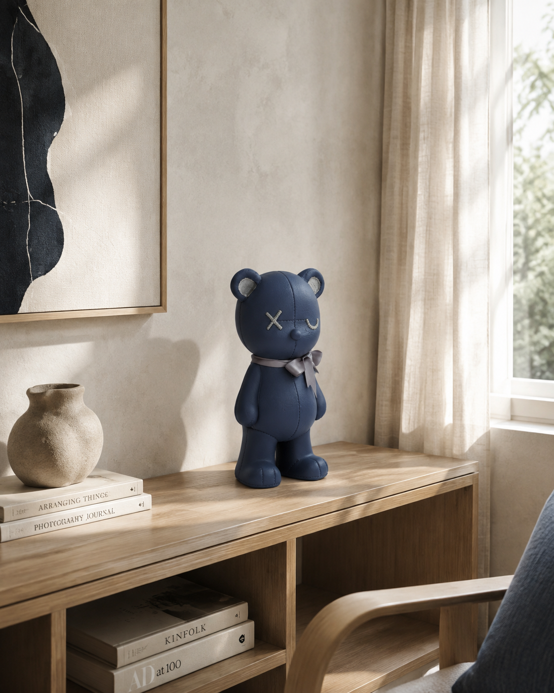 Izzhaar Pippi Bear One Eye Teddy - Grey