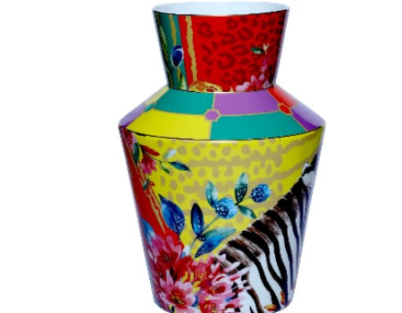 Izzhaar Wild Charm Zebra Vase (B) 24*24*35Cms
