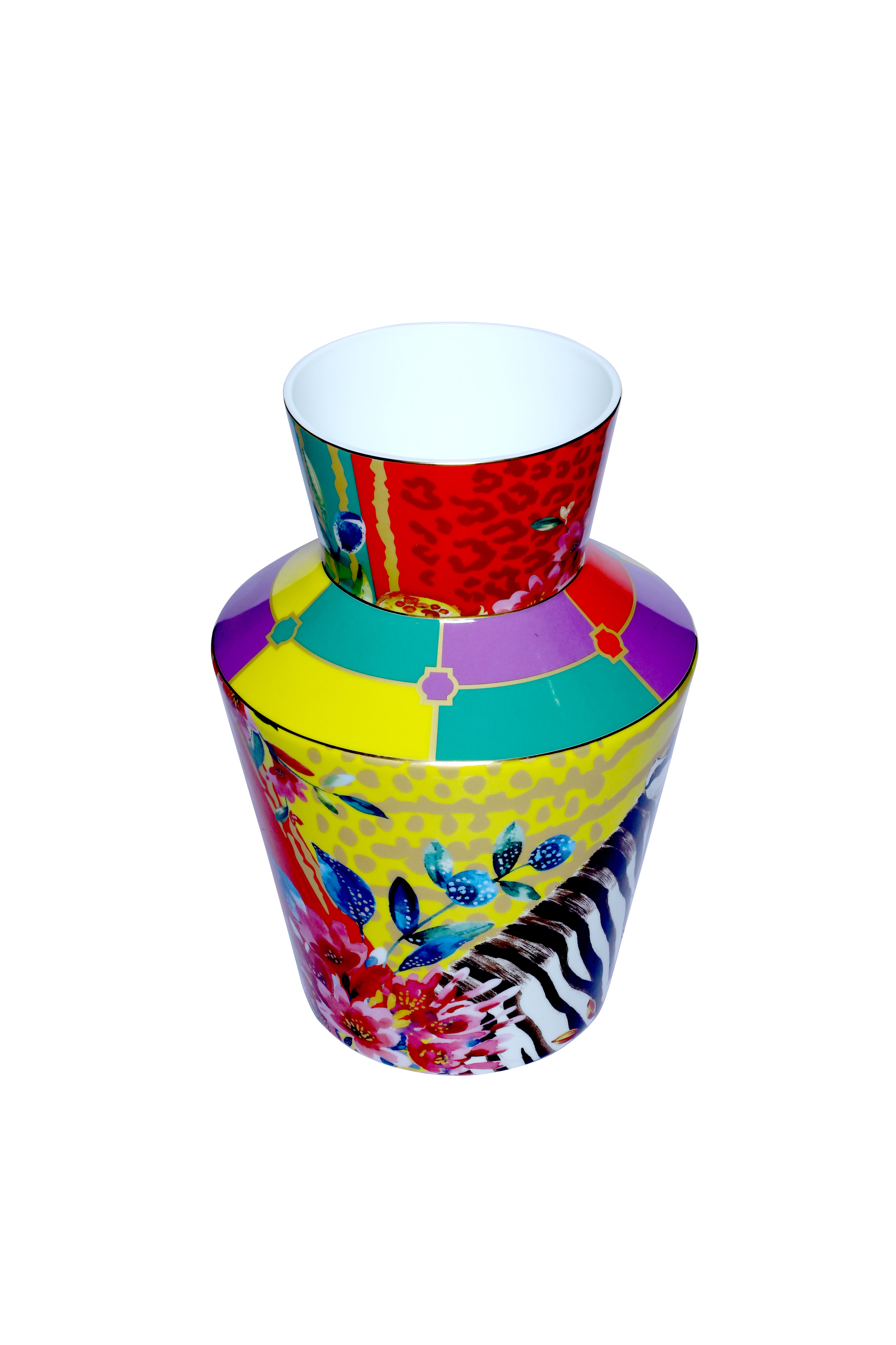 Izzhaar Wild Charm Zebra Vase (B) 24*24*35Cms
