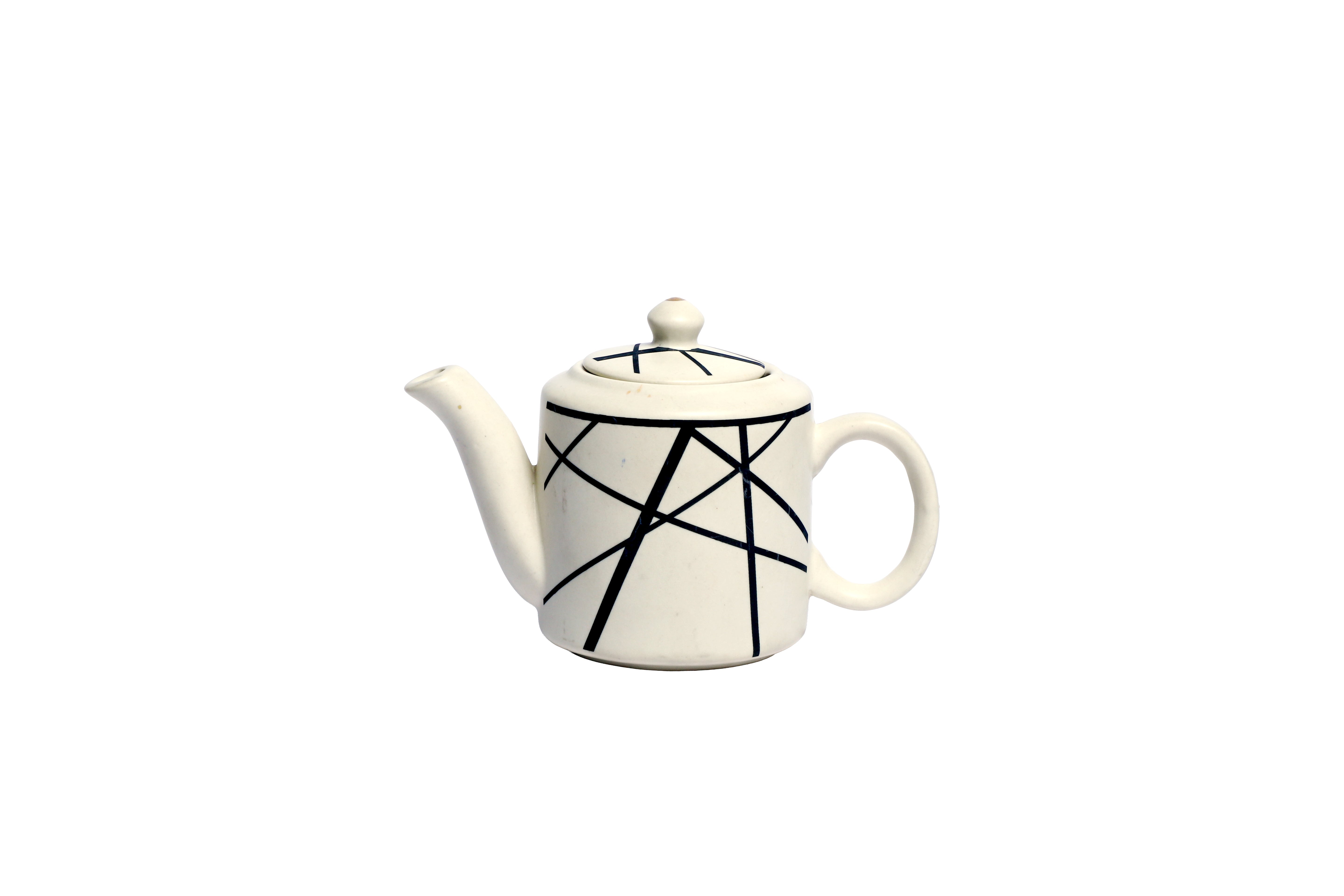 izzhaar abstract print black and white tea set