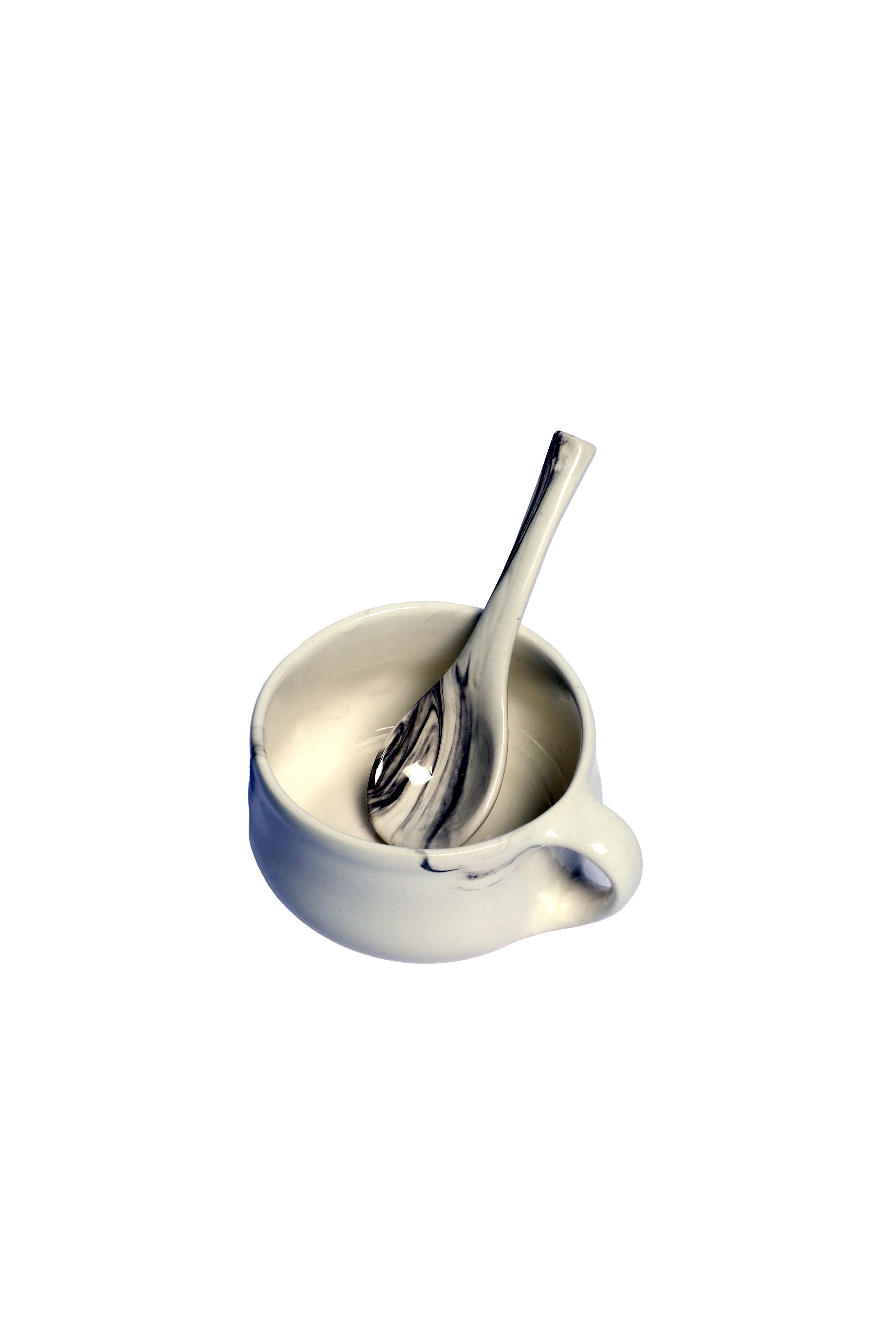 Izzhaar Ceramic Soup Bowl Set with Spoons
