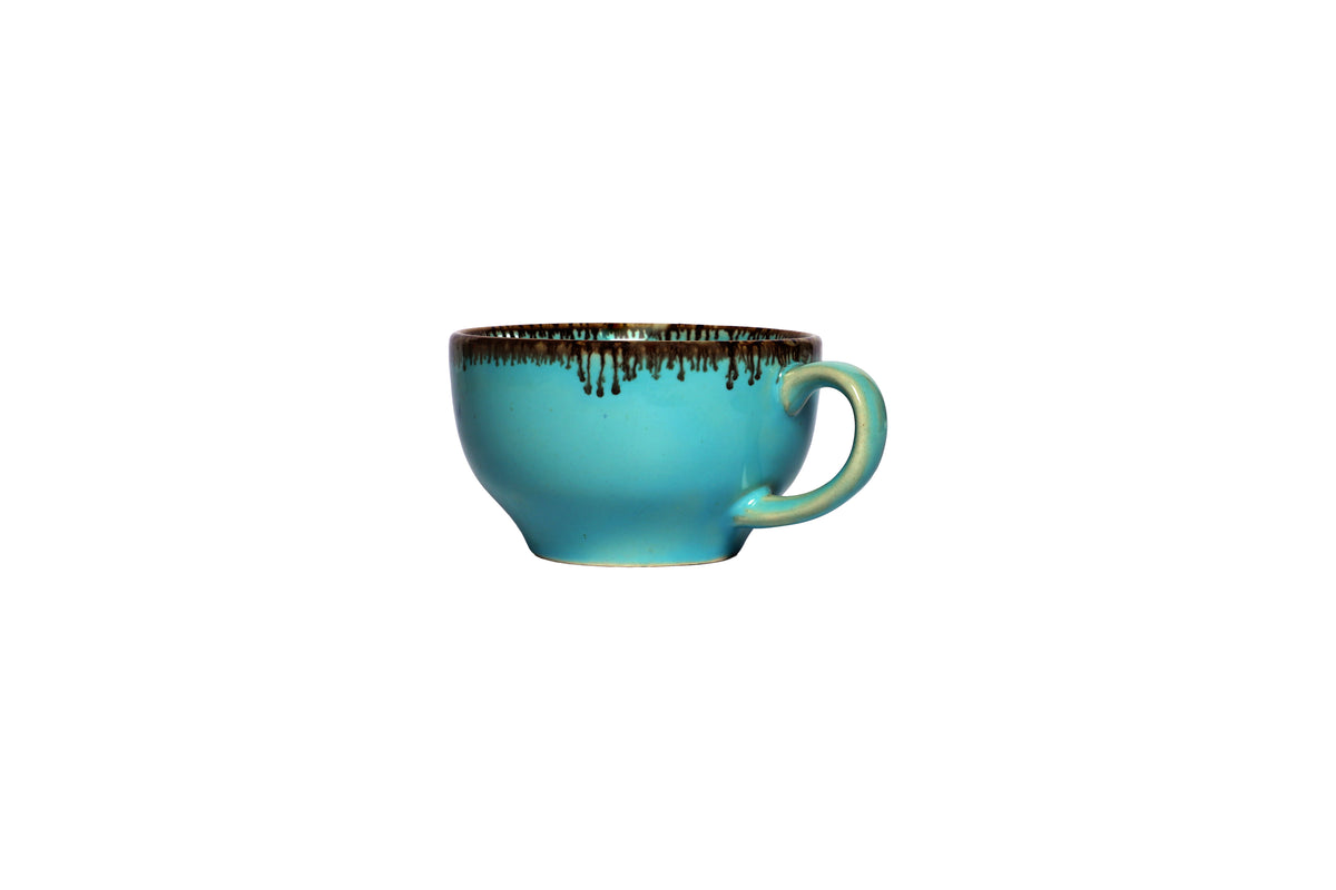 Izzhaar Coastal Summer Tea & Snack Hamper Premium Tea Tin with Ceramic Cup & Saucer Gift Set