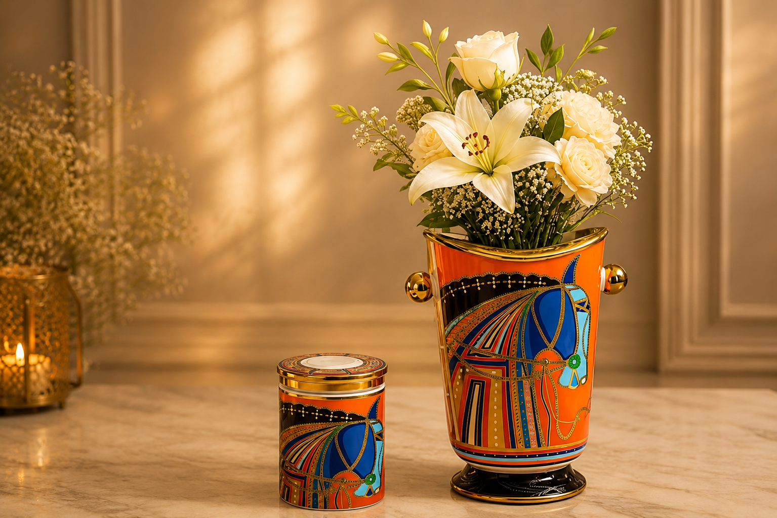 Izzhaar Mustang Vase & Canister