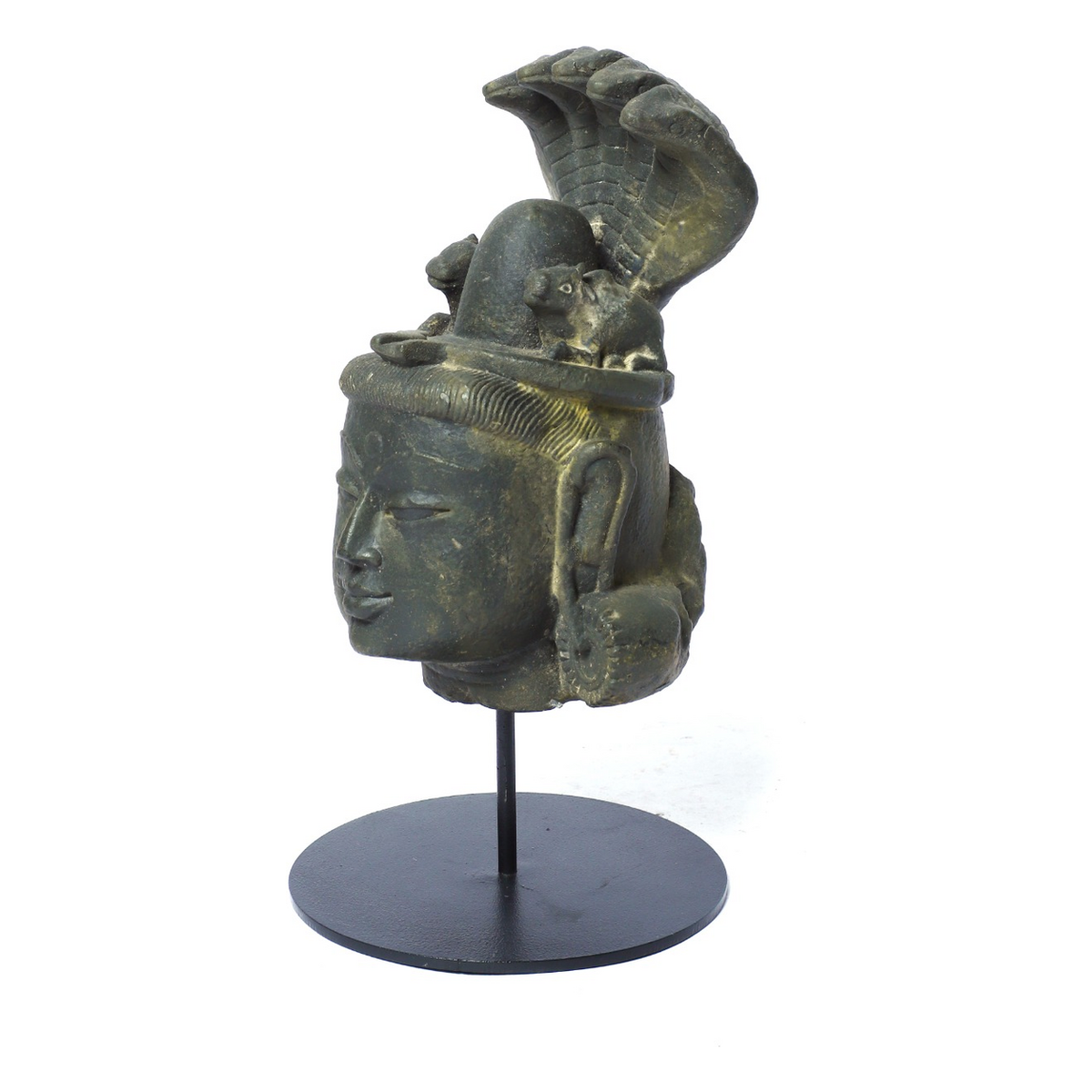 Izzhaar Mahadev Shiva Head Sculpture with Stand