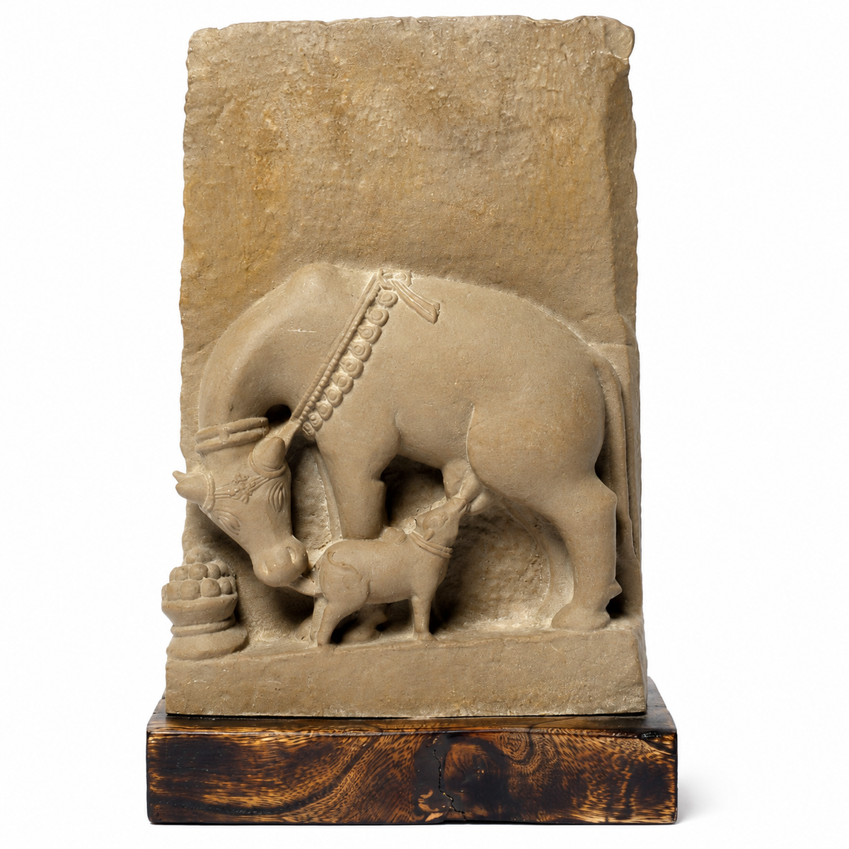 Izzhaar Kamdhenu Sculpture | 12th Century Wish-Fulfilling Cow Hindu Sacred Art Museum Replica