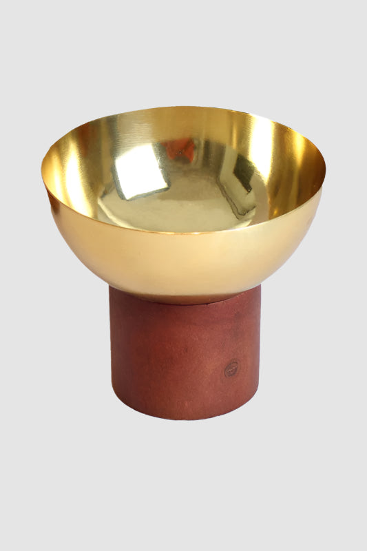 Golden Forest Round Serving Bowl - Medium