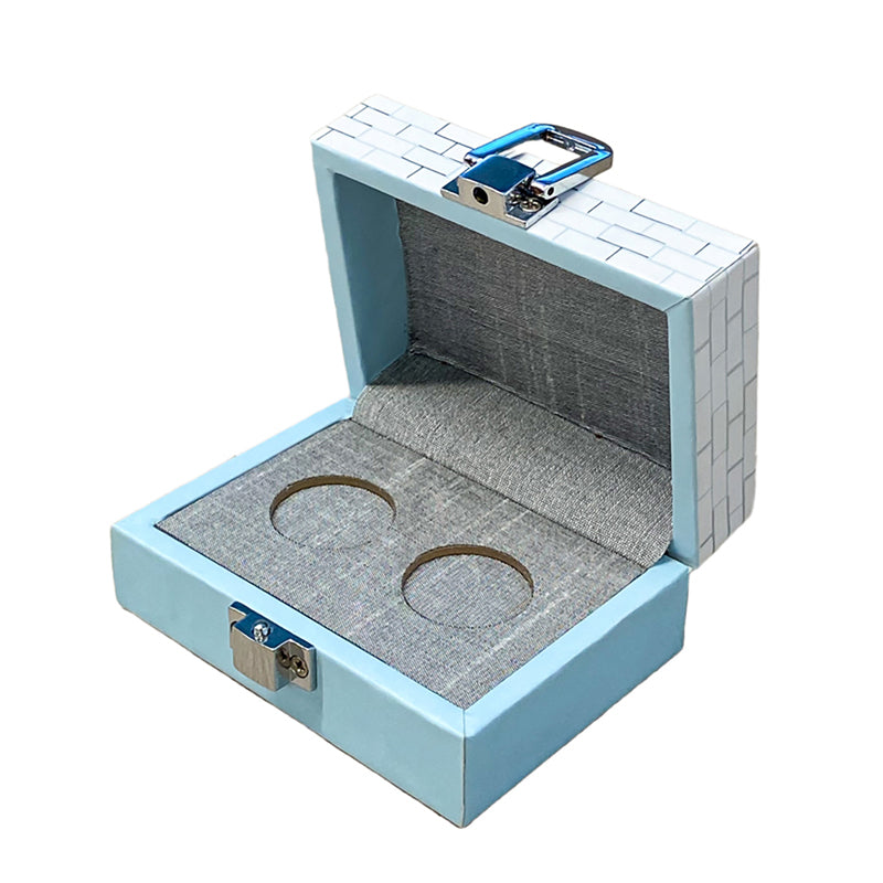 Roman Blue Two Coin Box