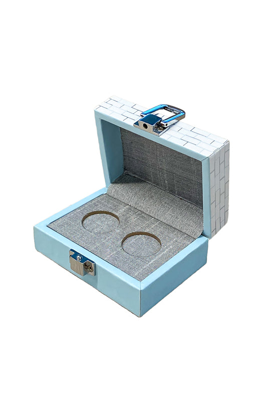 Roman Blue Two Coin Box