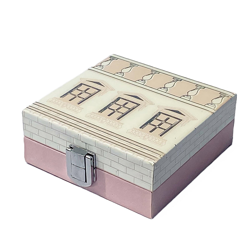 Roman Pink Four Coin Box