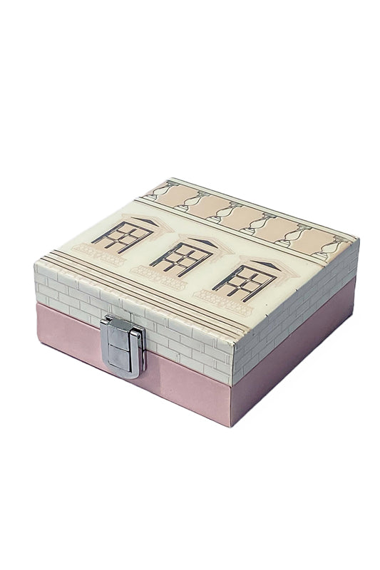 Roman Pink Four Coin Box