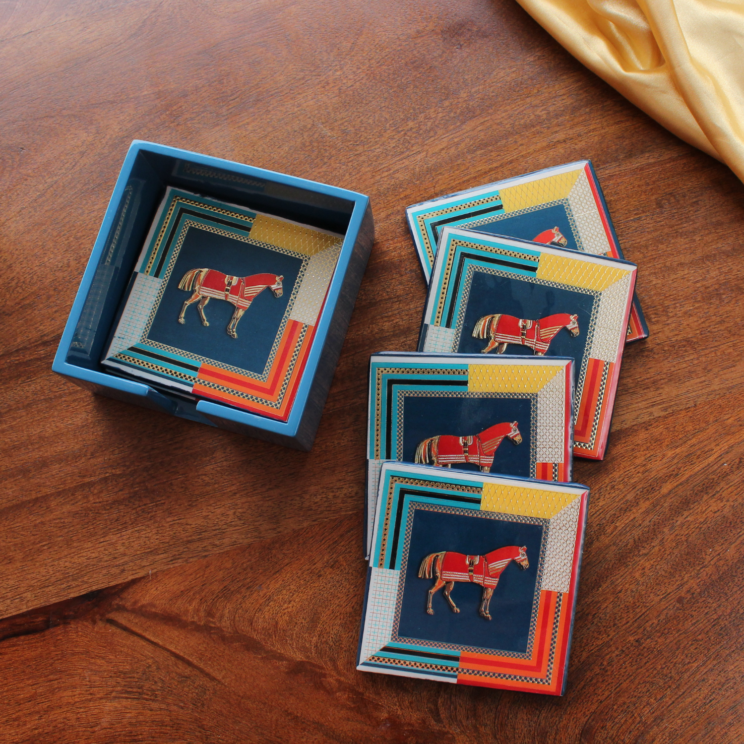 Mustang Coaster Set