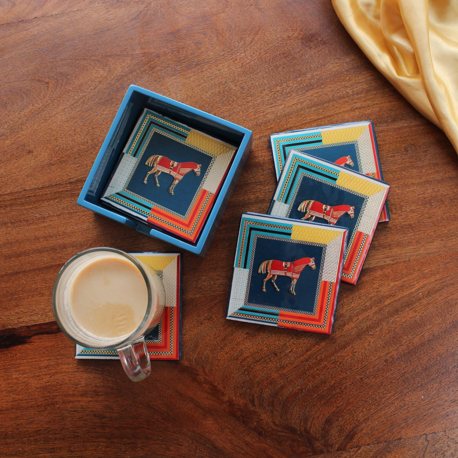 Mustang Coaster Set