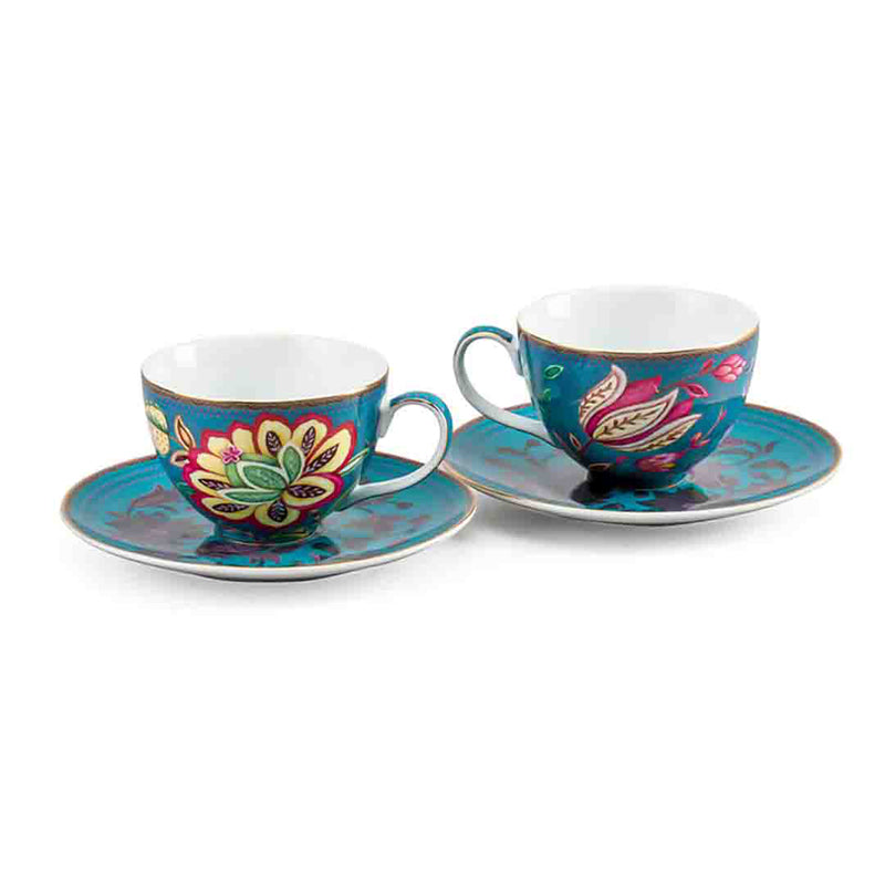 Ceramic Summer Haze Blue Cup & Saucer Set