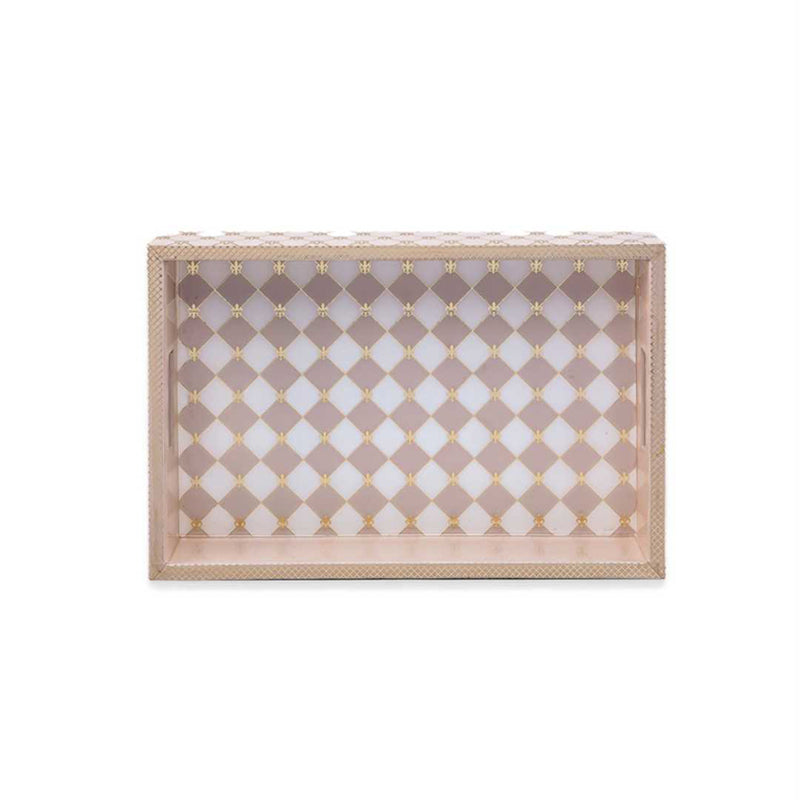 Gingham Cappuccino Serving Tray medium