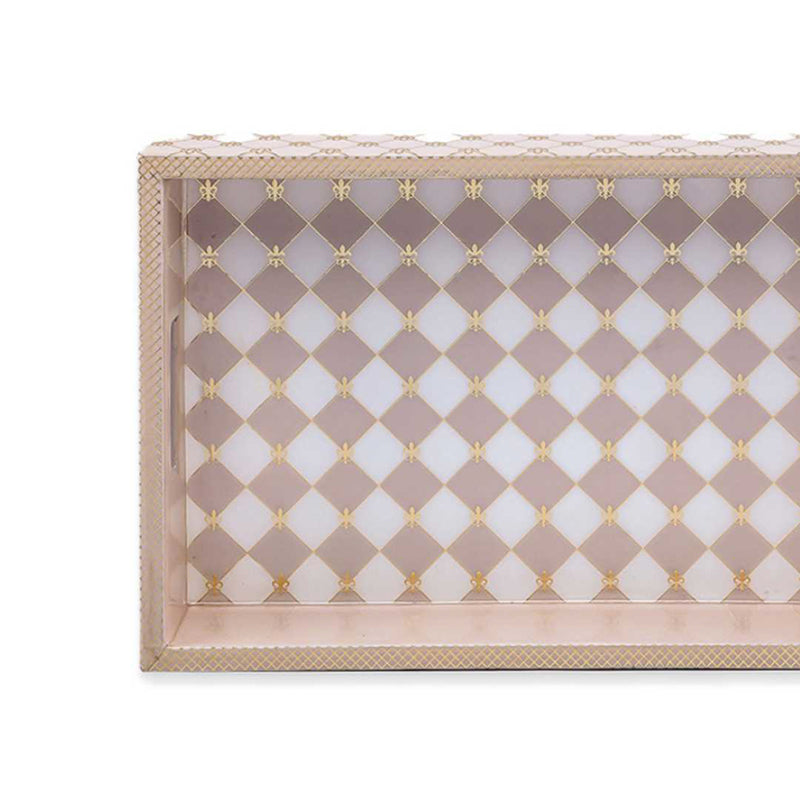 Gingham Cappuccino Serving Tray medium