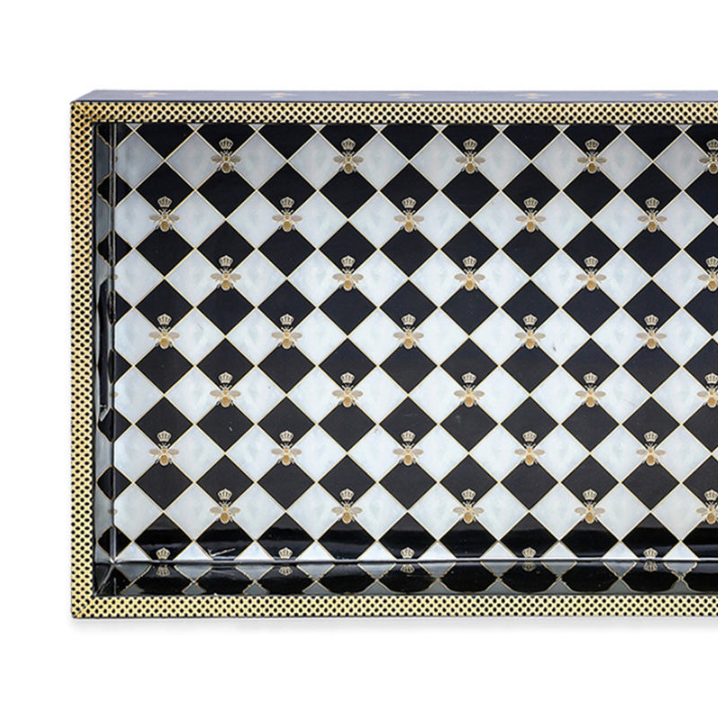 Gingham Bee Serving Tray medium