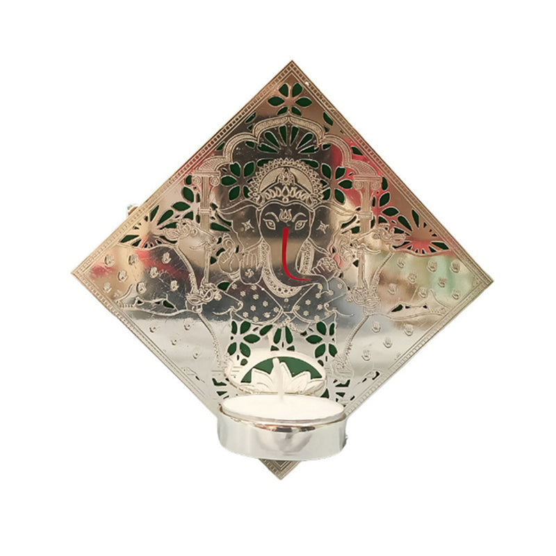 Ganesha Tea Light Frame Silver