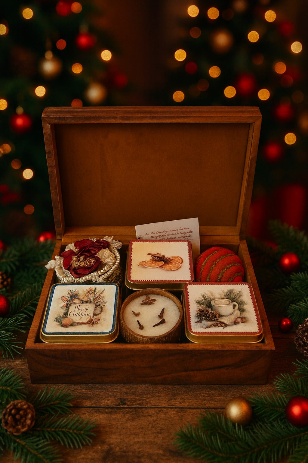 A little wooden box, a lot of Christmas happiness. 🌟🎄