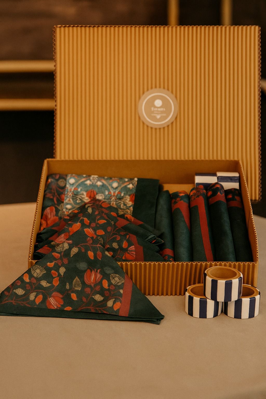 Premium Printed Fabric Table Napkin Set