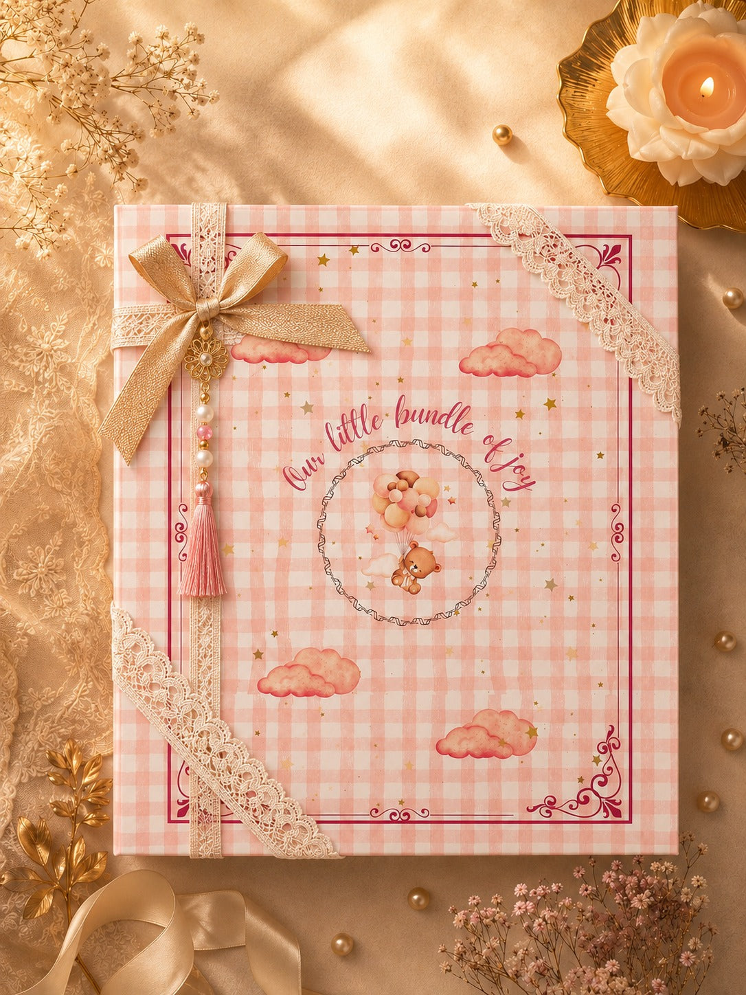 Izzhaar Book-Large/Pink Printed.