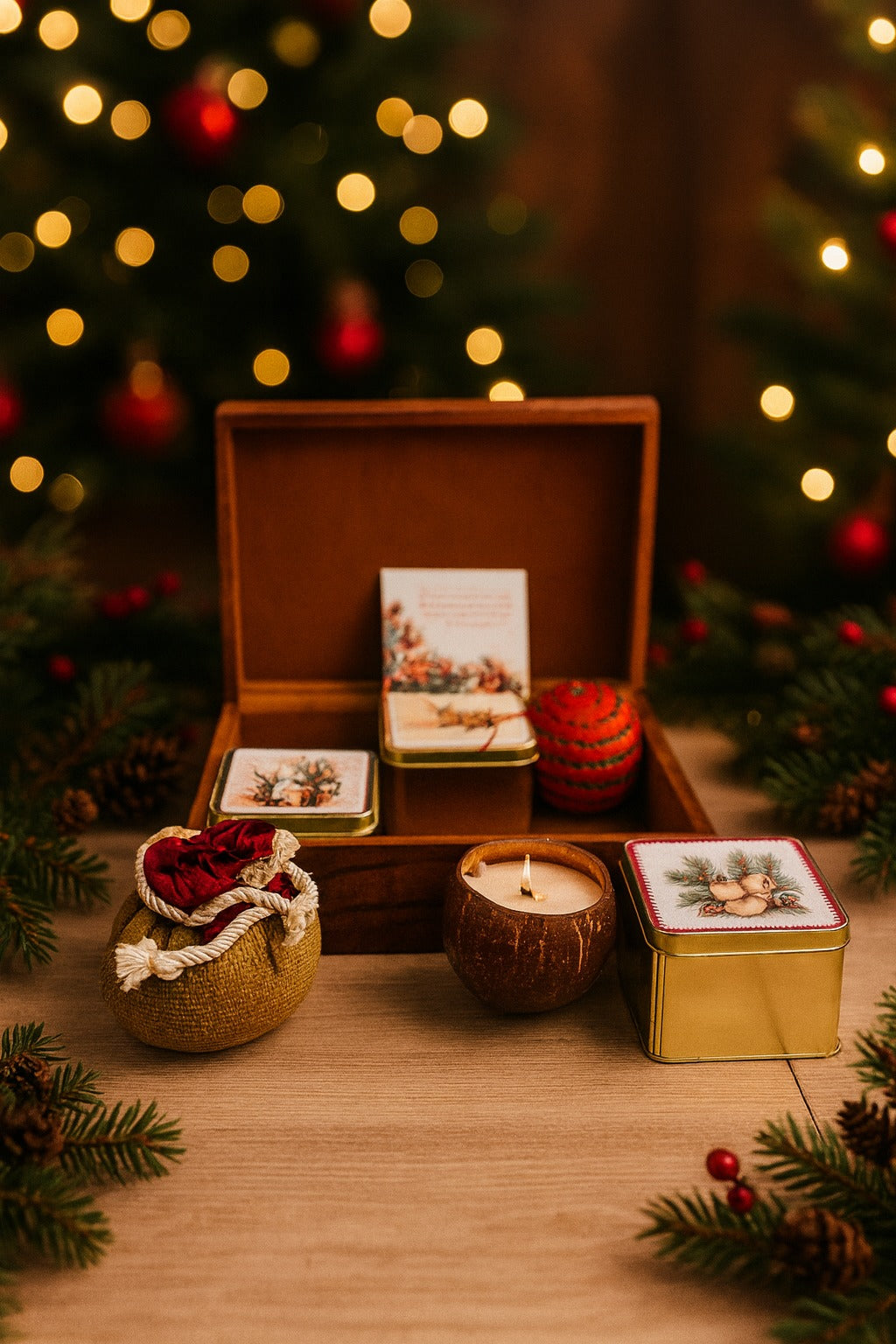 A little wooden box, a lot of Christmas happiness. 🌟🎄